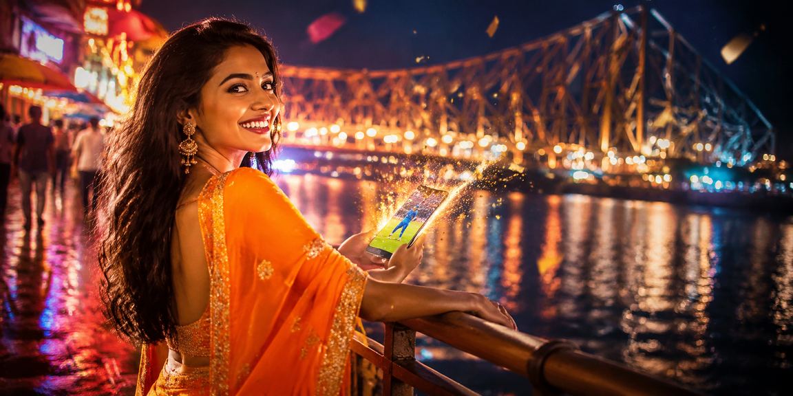 Vibrant Indian betting market with cricket and sports